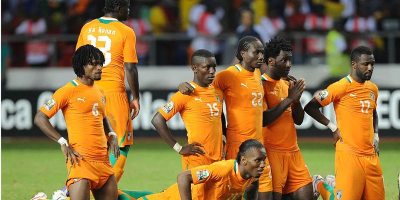 Teams photo of Cote d’Ivoire before match