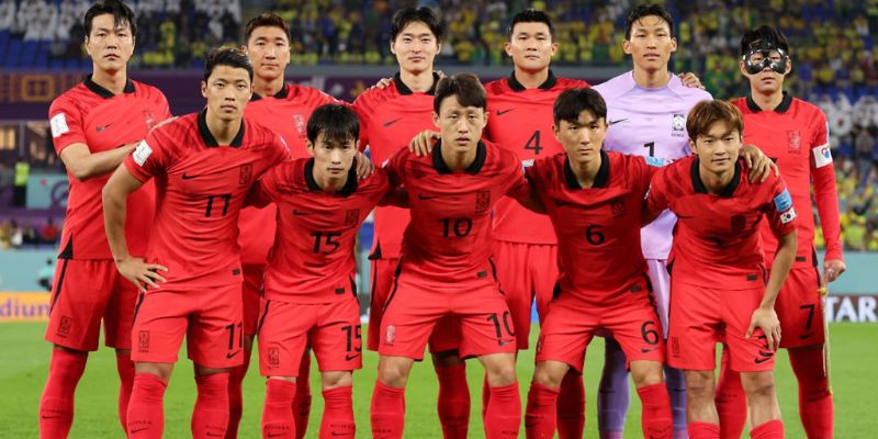 Teams photo of South Korea before match