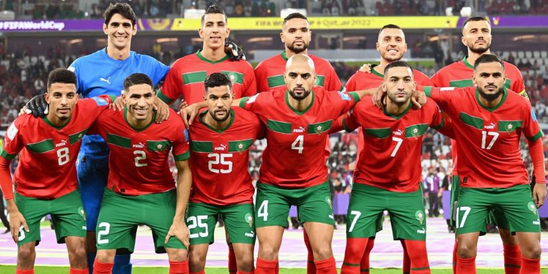 Teams photo of Morocco before match