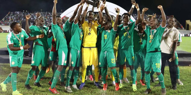 Teams photo of Senegal before match