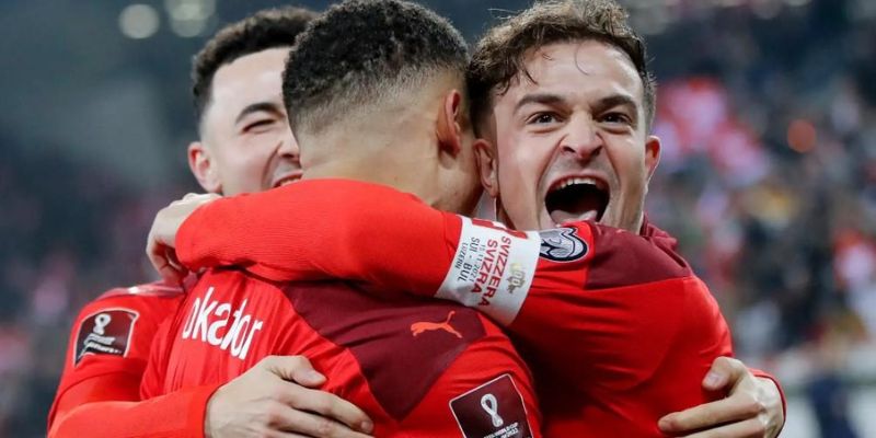 Teams photo of Switzerland before match