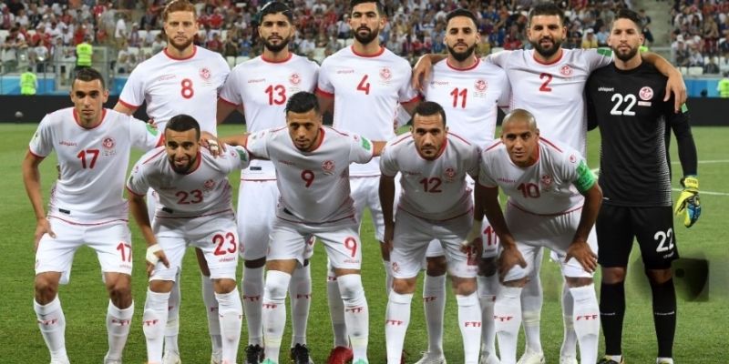 Teams photo of Tunisia before match
